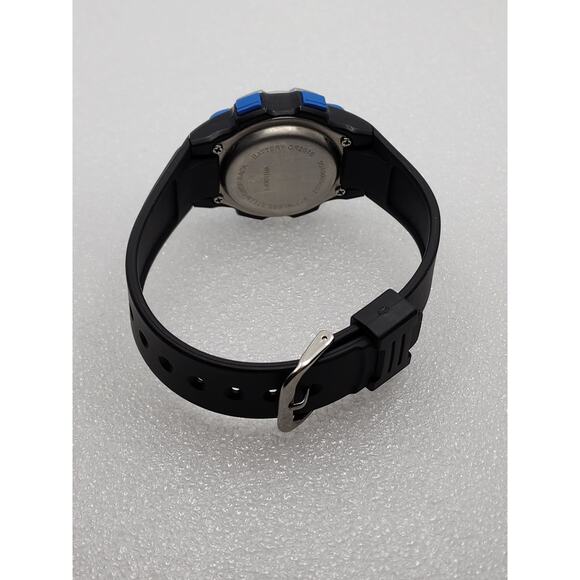 Rainbow LCD LED Backlight Sports Gym Exercise Blue Black Silver Field Watch - Picture 3 of 7
